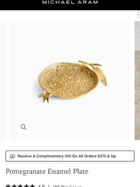 Michael Aram Gold Pomegranate Trinket Dish